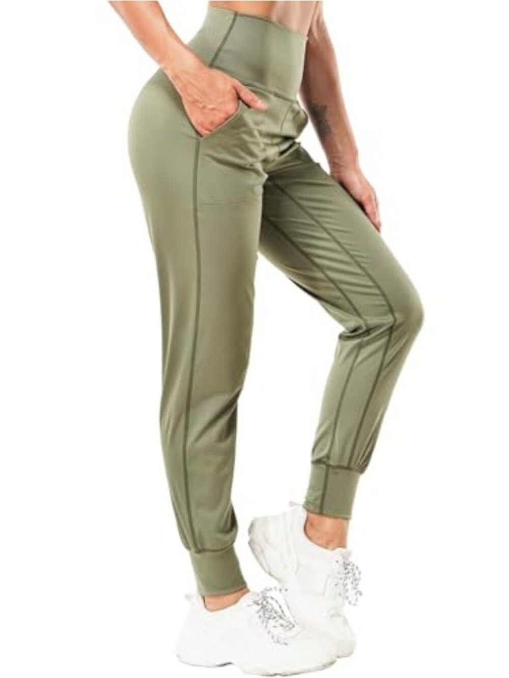 Women's High Waisted Tapered Joggers with Pockets Yoga Workout Lounge Pants